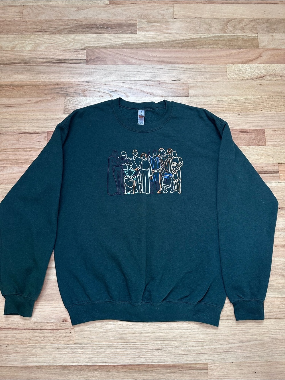 Star Wars Embroidered Sweatshirt Green Crewneck